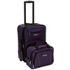 ROCKLAND FASHION EXPANDABLE SOFTSIDE UPRIGHT LUGGAGE 2-PIECE SET F102 - PURPLE