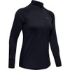 UNDER ARMOUR WOMEN'S BASE 4.0 1/2 ZIP - SIZE: WOMEN M - BLACK New