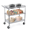 WDT 990LBS CAPACITY HEAVY DUTY ROLLING CART NSF ROLLING CARTS - SILVER