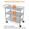 WDT 990LBS CAPACITY HEAVY DUTY ROLLING CART NSF ROLLING CARTS - SILVER
