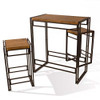 Atlantic Urban Bar Height Dining Table 2 Stools 82008132 - Black/CHESTNUT