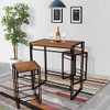 Atlantic Urban Bar Height Dining Table 2 Stools 82008132 - Black/CHESTNUT