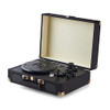 AMAZON NEW BLACK SUITCASE TURNTABLE RECORD PLAYER WITH SPEAKERS BLUETOOTH BLACK