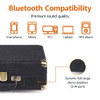 AMAZON NEW BLACK SUITCASE TURNTABLE RECORD PLAYER WITH SPEAKERS BLUETOOTH BLACK