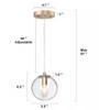 Uolfin MODERN GLOBE KITCHEN ISLAND PENDANT LIGHT 1-LIGHT - GOLD