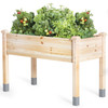 MIXC WOODEN RAISED GARDEN BED WITH LEGS, 48”L X 24”W, ELEVATED REINFORCED - WOOD