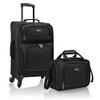 U.S. TRAVELER RIO LIGHTWEIGHT CARRY-ON SUITCASE 20" SOFTSIDE 4 WHEEL - BLACK New U.S. TRAVELER RIO LIGHTWEIGHT CARRY-ON SUITCASE 20" SOFTSIDE 4 WHEEL - BLACK New