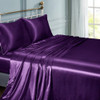 VONTY SATIN SHEETS QUEEN BED SHEETS 1 DEEP POCKET FITTED 1 FLAT 2 PILLOW CASES New