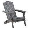 AMAZON AWARE FSC CERTIFIED OUTDOOR FOLDING ADIRONDACK CHAIR, WOOD, DARK GREY