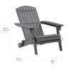 AMAZON AWARE FSC CERTIFIED OUTDOOR FOLDING ADIRONDACK CHAIR, WOOD, DARK GREY