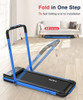REDLIRO UNDER DESK TREADMILL 2 IN 1 MOTORIZED PORTABLE FOLDABLE TREADMILL - BLUE