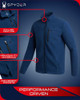 SPYDER MEN'S STRIPE FLEECE FULL ZIP - SIZE: MEN L - NAVY New
