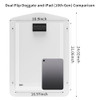 AUTOFEEDOG DOUBLE-FLAP PET DOOR FOR WALL AND DOOR CLOSING PANEL LOCK - WHITE