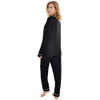 ANGELINA WOMEN'S MODAL LONG SLEEVE PAJAMA SET SIZE: WOMEN M/L MLON-BLK-1 - BLACK New