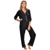 ANGELINA WOMEN'S MODAL LONG SLEEVE PAJAMA SET SIZE: WOMEN M/L MLON-BLK-1 - BLACK New