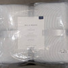 BOLL & BRANCH ORGANIC COTTON COMFORTER & SHAM SET FULL/QUEEN - WHITE/SHORE New