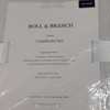 BOLL & BRANCH ORGANIC COTTON COMFORTER & SHAM SET FULL/QUEEN - WHITE/SHORE New