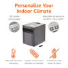 AMAZON BASICS PORTABLE SPACE HEATER, REMOTE CONTROL 1500W, DF1515, BLACK