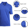 GALAXY BY HARVIC MENS POLO PIQUE SHIRT SCHOOL UNIFORMS - SIZE: MEN S - ROYAL New