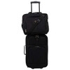 TRAVELERS CLUB BOWMAN EXPANDABLE LUGGAGE 3-PIECE SET (DOPP/TOTE/20) BLACK New