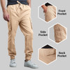 J/MCJP-4750 GALAXY BY HARVIC MEN'S TWILL CARGO JOGGERS MEN'S KHAKI L New