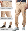 J/MCJP-4750 GALAXY BY HARVIC MEN'S TWILL CARGO JOGGERS MEN'S KHAKI L New