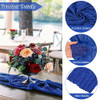 JALANCY 6 PIECES ROYAL BLUE 10FT CHEESECLOTH TABLE RUNNER GAUZE FABRIC
