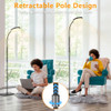 LANONANY LED FLOOR LAMP HEIGHT ADJUSTABLE LIVING ROOM - BLACK