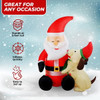 TOP TREASURES 5 FT CHRISTMAS INFLATABLE SANTA CLAUS AND DOG  CHRISTMAS - SANTA