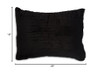 ADORABLE HUMONGOUS SHERPA PILLOW, STANDARD/QUEEN, BLACK FLEECE AND WHITE SHERPA