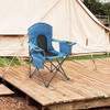 ARROWHEAD OUTDOOR PORTABLE FOLDING CAMPING CHAIR 4-CAN COOLER CUP-HOLDER - BLUE