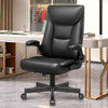 BESTERA EXECUTIVE OFFICE CHAIR, BIG AND TALL, ADJUSTABLE FLIP-UP ARMS - BLACK