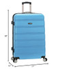 ROCKLAND MELBOURNE HARDSIDE EXPANDABLE LUGGAGE SPINNER WHEELS TURQUOISE 28"