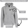 BLUE ICE MEN’S FLEECE-LINED FULL-ZIP HOODIE - SIZE: MEN M - HEATHER GRAY New