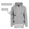BLUE ICE MEN’S FLEECE-LINED FULL-ZIP HOODIE - SIZE: MEN M - HEATHER GRAY New