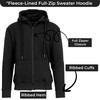 BLUE ICE MEN’S FLEECE-LINED FULL-ZIP HOODIE - SIZE: MEN M - BLACK New