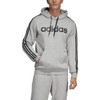 ADIDAS MEN'S ESSENTIAL 3 STRIPE LOGO HOODIE SIZE L HEATHER GREY New