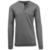 BLUE ICE MENS CHARCOAL LONG SLEEVE STRETCH HENLEY SHIRT SIZE: MEN M - CHARCOAL New