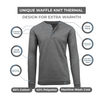 BLUE ICE MENS CHARCOAL LONG SLEEVE STRETCH HENLEY SHIRT SIZE: MEN S - CHARCOAL New