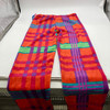 WUHOU WOMEN'S LOUNGE PANTS - SIZE: WOMEN M - ORANGE PLAID New