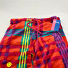 WUHOU WOMEN'S LOUNGE PANTS - SIZE: WOMEN M - ORANGE PLAID New
