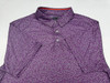 PGA TOUR MEN'S SHORT SLEEVE PRINTED GOLF POLO SHIRT - SIZE: MEN L - PURPLE New