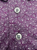 PGA TOUR MEN'S SHORT SLEEVE PRINTED GOLF POLO SHIRT - SIZE: MEN L - PURPLE New