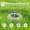 RAYOLON SOLAR GROUND LIGHTS WEATHERPROOFED (12 Pack White Light) - BLACK/SLIVER