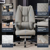 EXCEBET BIG AND TALL OFFICE CHAIR 400LBS WIDE SEAT LEATHER - LIGHT GRAY