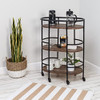 HONEY CAN DO 3-Tier Rolling Bar Cart CRT-09862 Walnut, 75 lbs