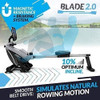 BLUEFIN FITNESS ROWER MACHINE BLADE HOME GYM FOLDABLE MAGNETIC - BLACK & GREY