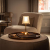 BELL + HOWELL AURORA TABLE LAMP CORDLESS TOUCH LED RECHARGEABLE - CLEAR