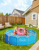 EVAJOY 12FT X 30IN METAL FRAME SWIMMING POOL OUTDOOR ROUND ABOVE GROUND - BLUE