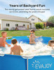 EVAJOY 12FT X 30IN METAL FRAME SWIMMING POOL OUTDOOR ROUND ABOVE GROUND - BLUE